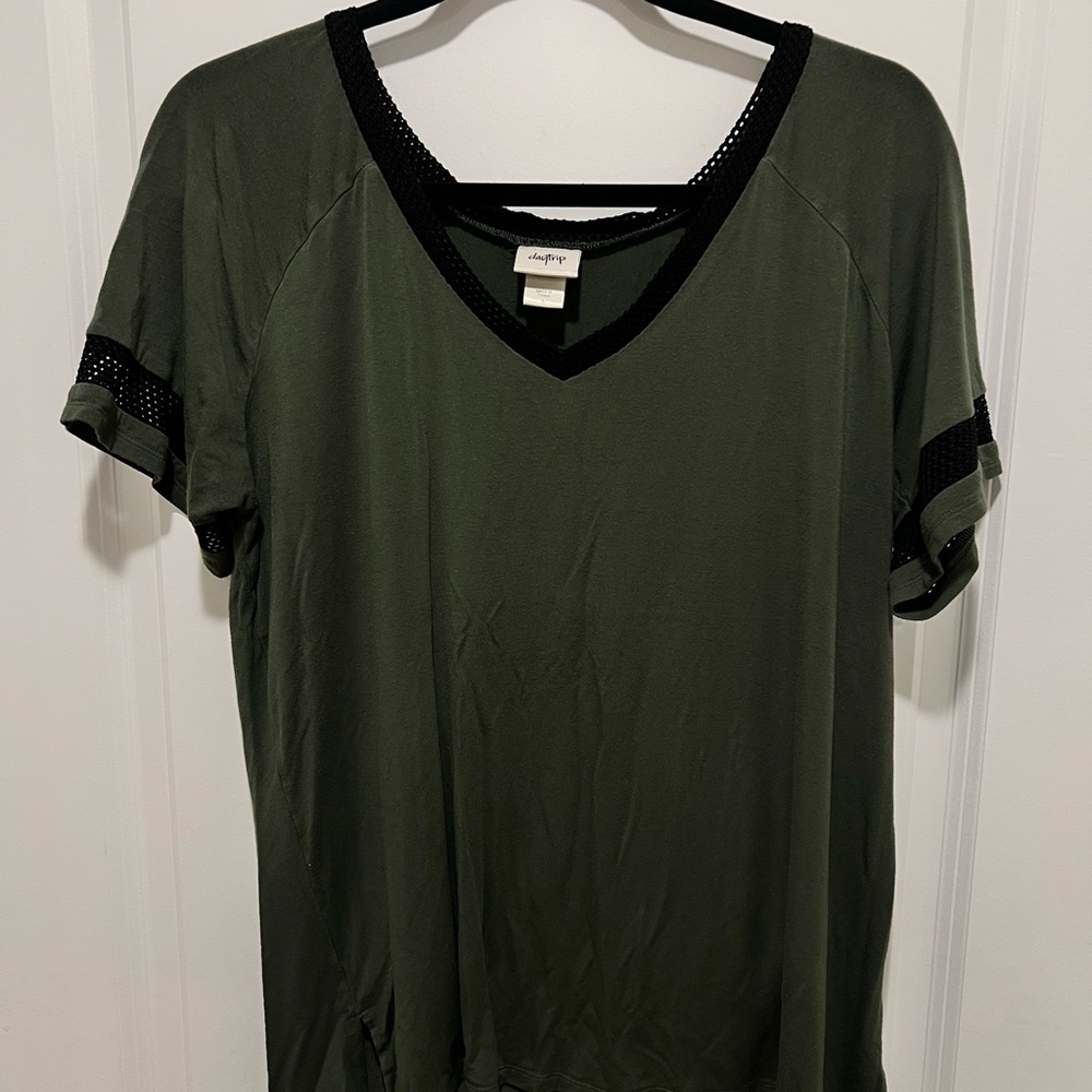 Olive Green Women's Top by Daytrip